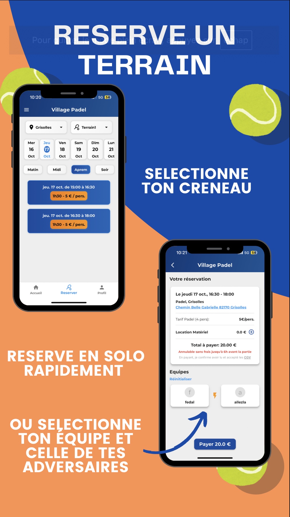 Application Village Padel